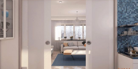 Vzduch a světlo externě, ale velmi odolné a odolné: zónování prostoru bytového apartmánu se skleněnými příčky